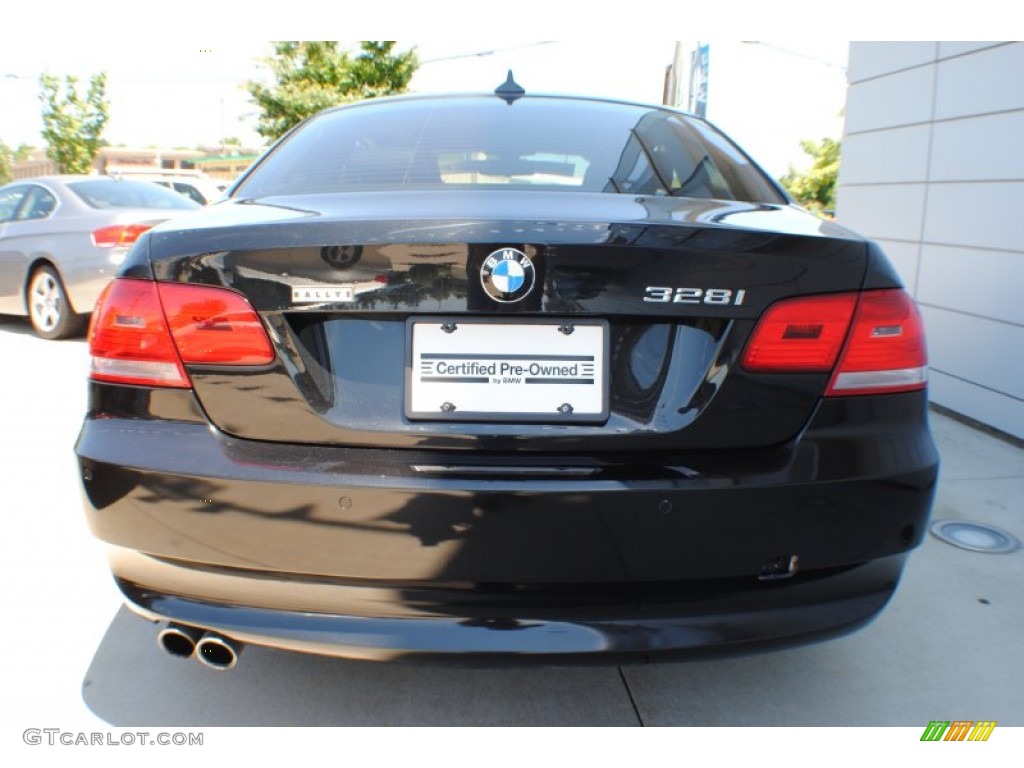 2009 3 Series 328xi Coupe - Black Sapphire Metallic / Black photo #5