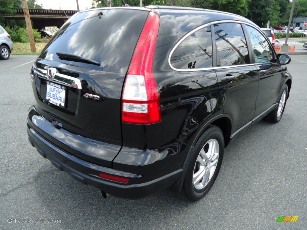 2011 CR-V EX 4WD - Crystal Black Pearl / Black photo #6