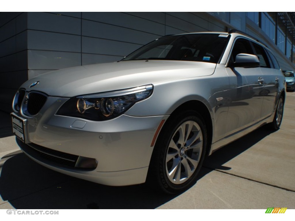 2010 5 Series 535i xDrive Sports Wagon - Titanium Silver Metallic / Black photo #1