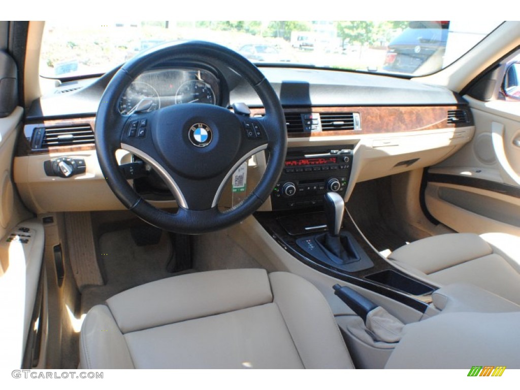 2009 BMW 3 Series 328xi Sedan Beige Dashboard Photo #66741274