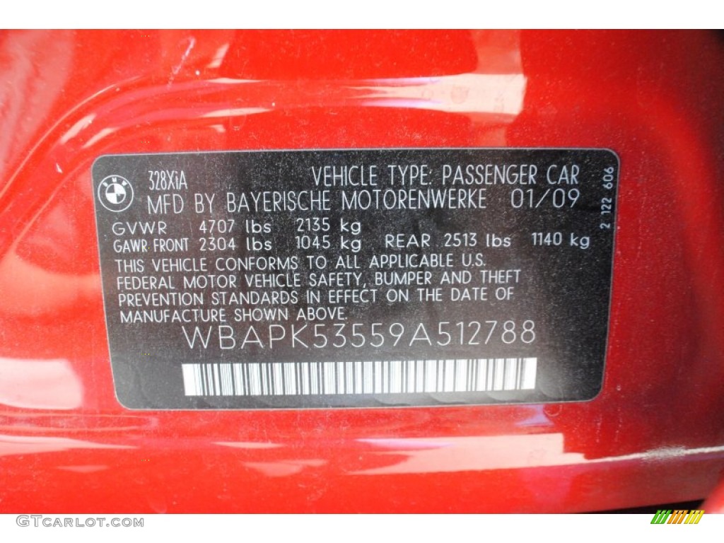 2009 3 Series 328xi Sedan - Crimson Red / Beige photo #17