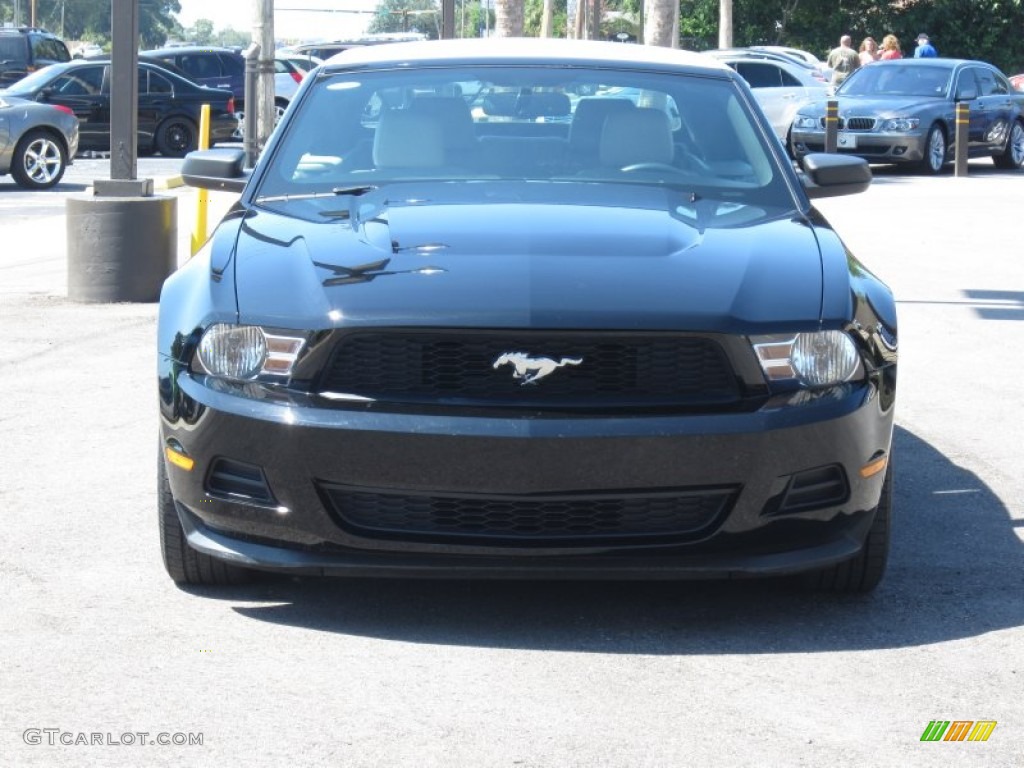 2011 Mustang V6 Convertible - Ebony Black / Stone photo #4