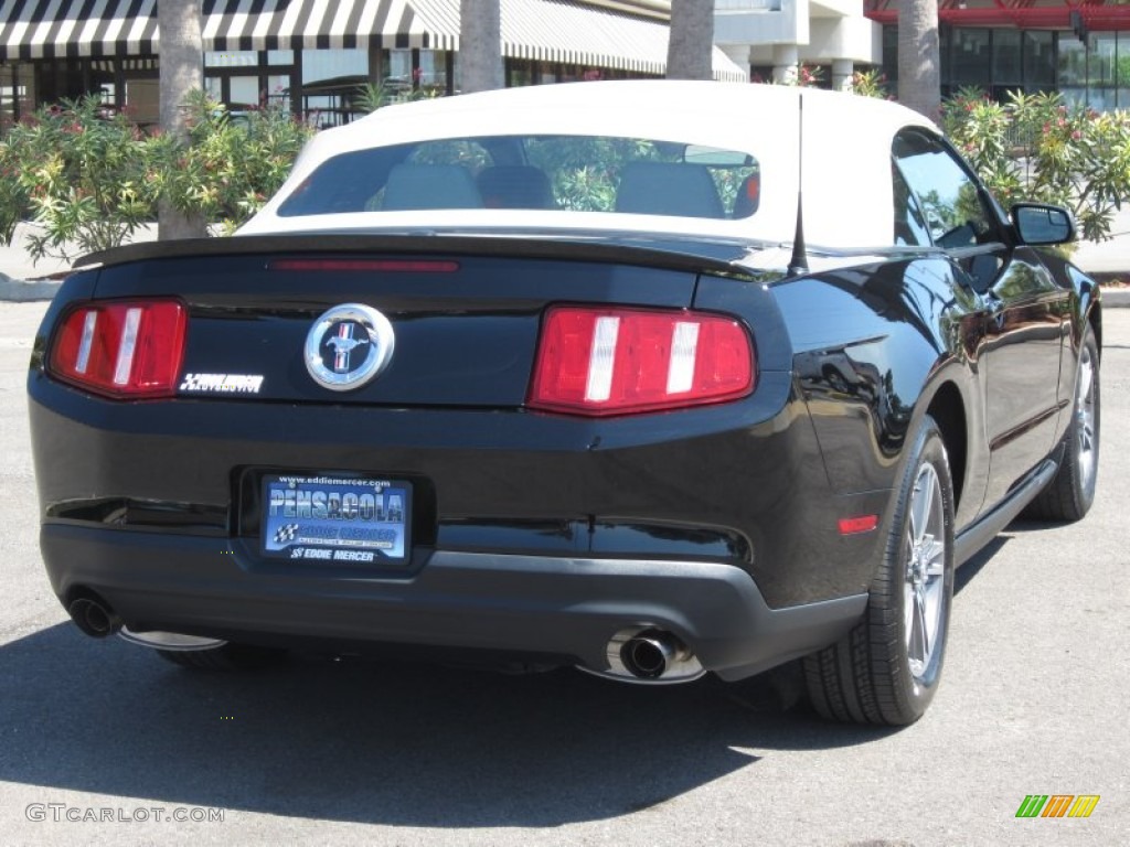 2011 Mustang V6 Convertible - Ebony Black / Stone photo #8