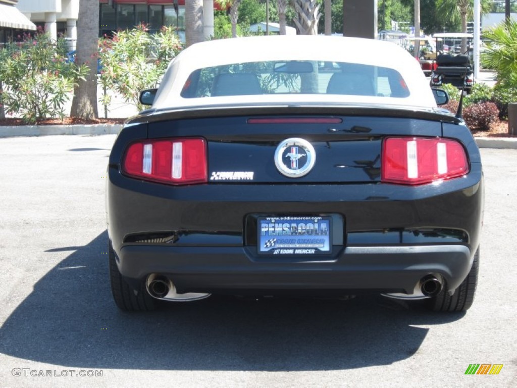 2011 Mustang V6 Convertible - Ebony Black / Stone photo #9