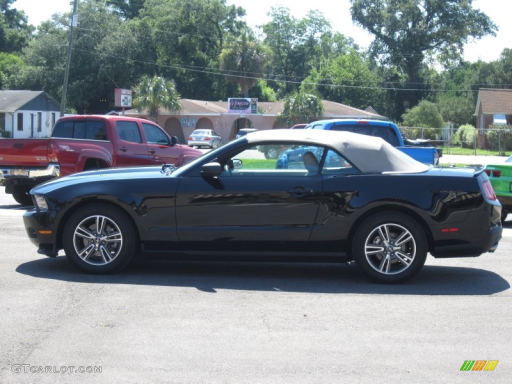 2011 Mustang V6 Convertible - Ebony Black / Stone photo #12