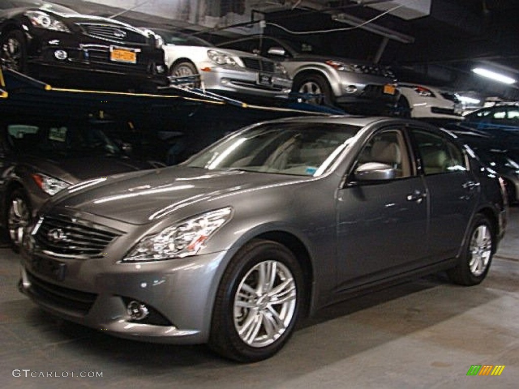 2010 G 37 x AWD Sedan - Graphite Shadow / Stone photo #1