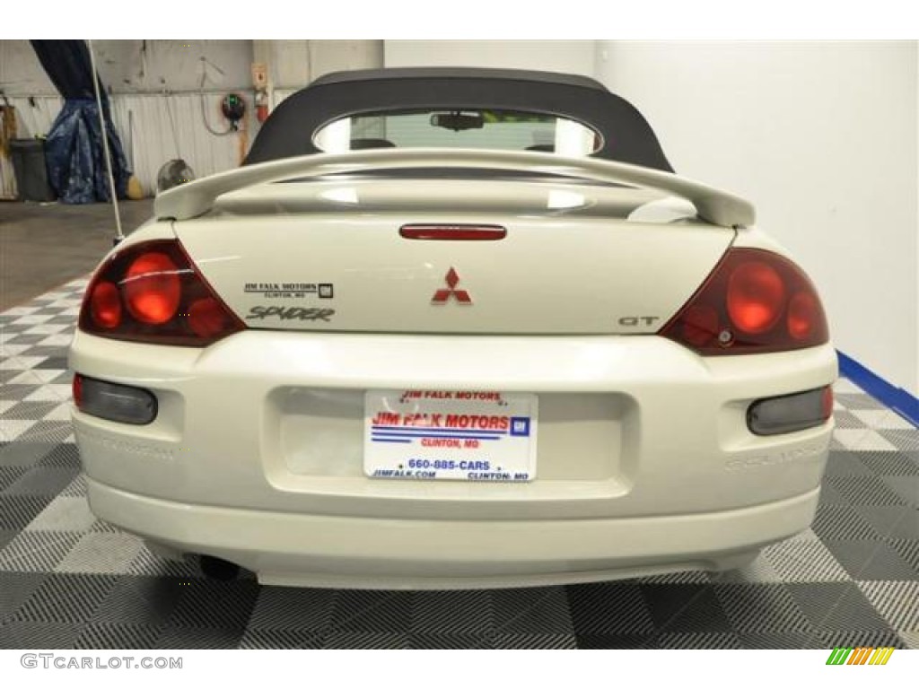 2001 Eclipse Spyder GT - Dover White Pearl / Tan photo #7