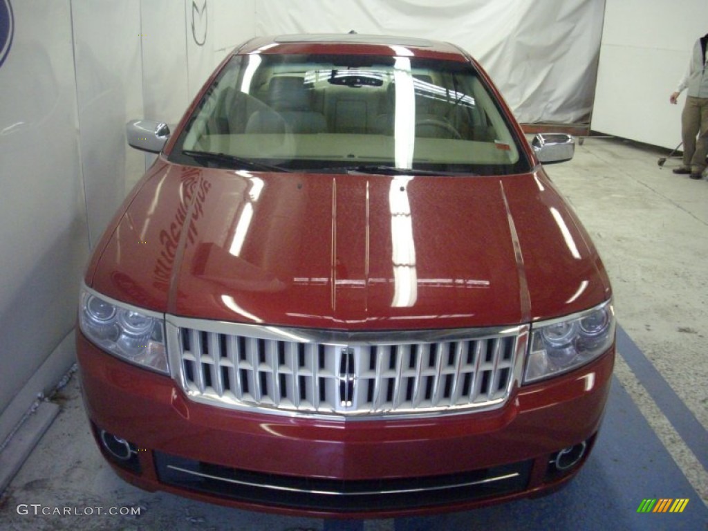 2008 MKZ AWD Sedan - Vivid Red Metallic / Sand photo #2