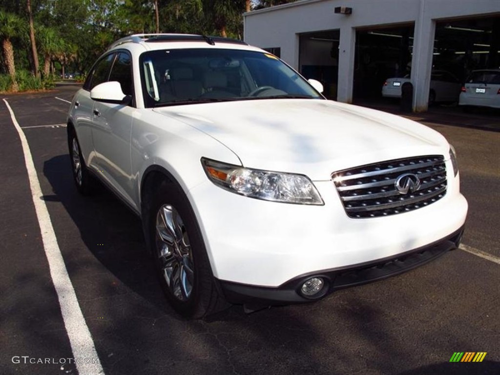 2004 FX 45 AWD - Ivory White Pearl / Willow photo #1