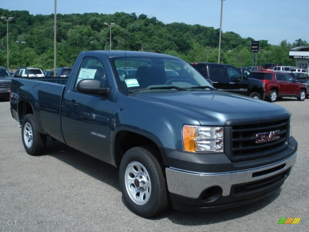 2012 Sierra 1500 Regular Cab - Stealth Gray Metallic / Dark Titanium photo #4