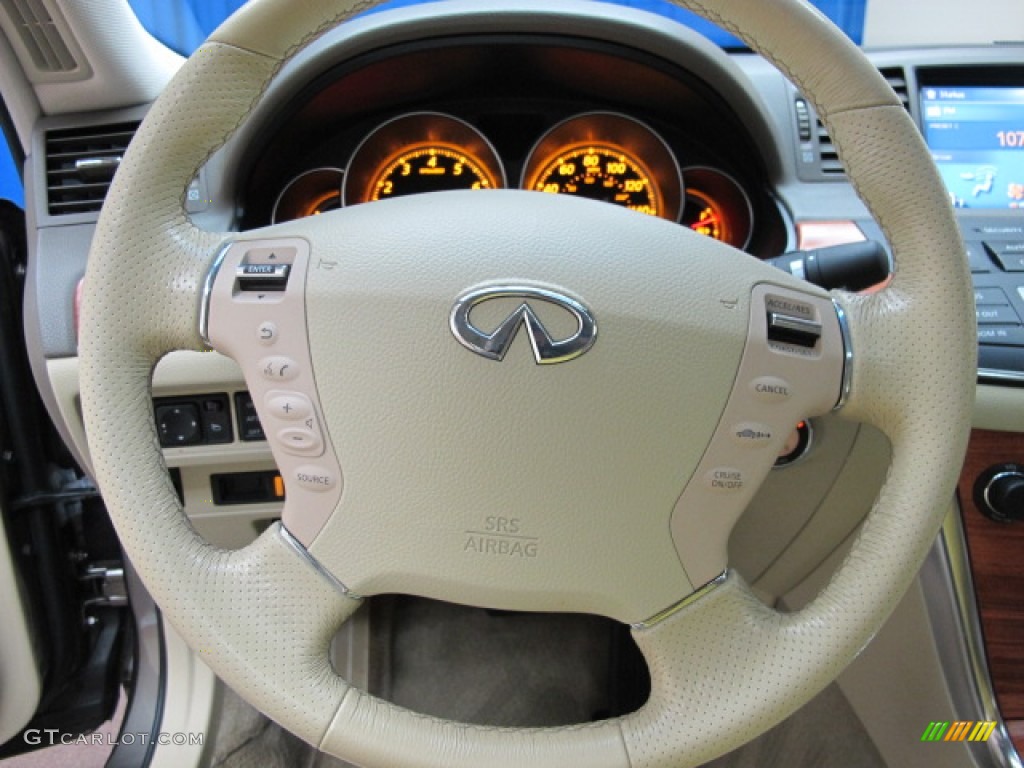 2006 Infiniti M 45 Sedan Wheat Steering Wheel Photo #66750506