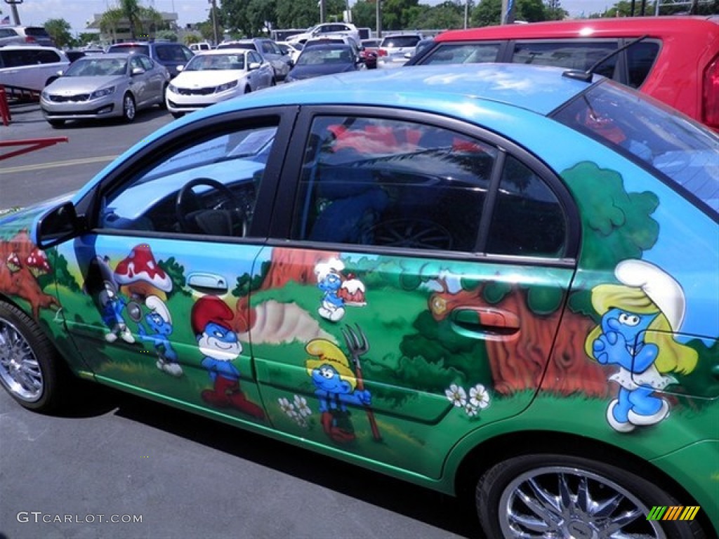 Custom Smurf Paint 2009 Kia Rio Sedan Parts