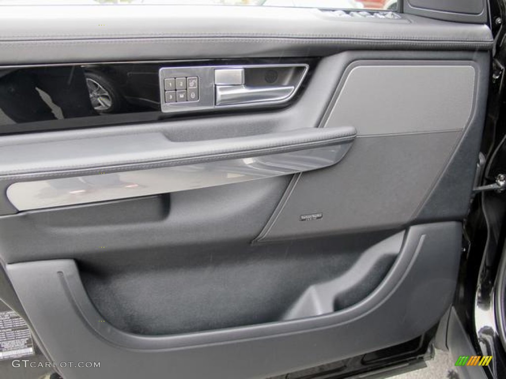 2010 Land Rover Range Rover Sport Supercharged Ebony/Lunar Stitching Door Panel Photo #66758485