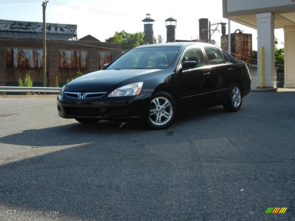 2006 Accord EX Sedan - Nighthawk Black Pearl / Black photo #11