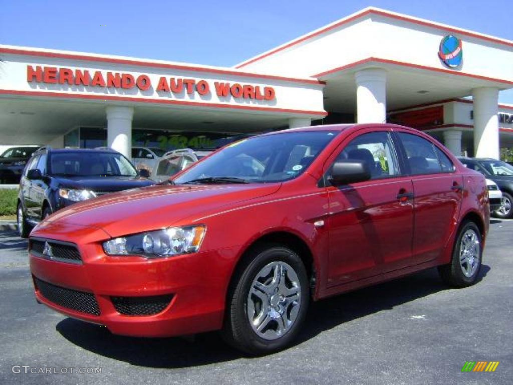 2008 Lancer DE - Rally Red Pearl / Black photo #1