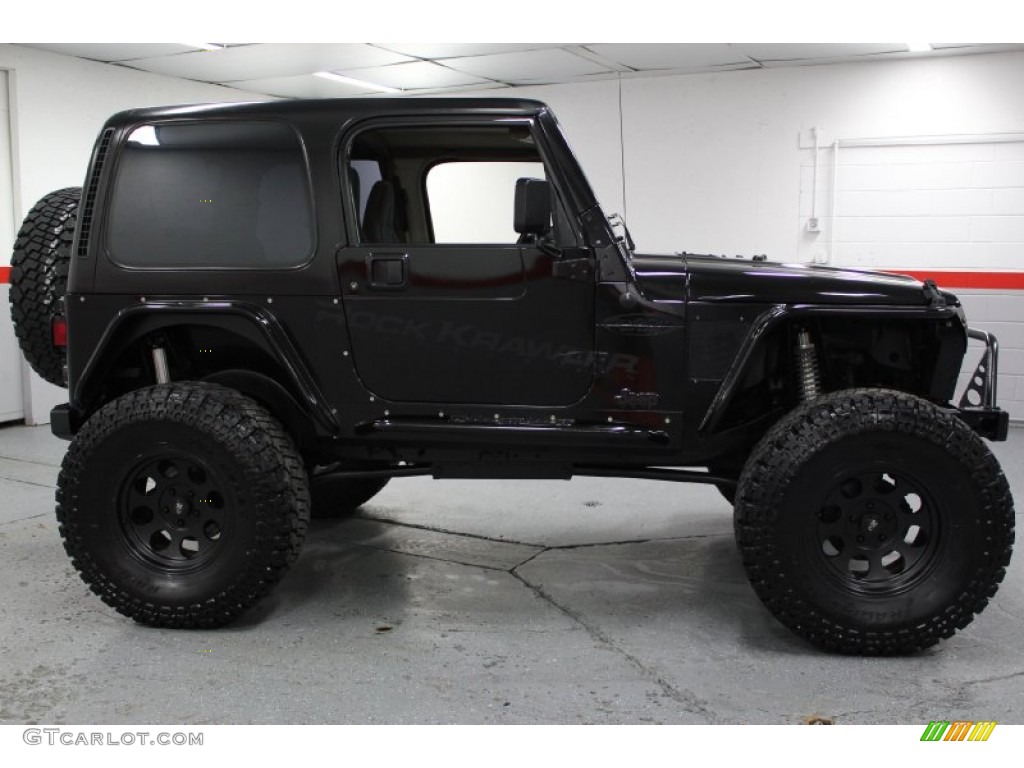 2000 Wrangler Sahara 4x4 - Black / Camel/Dark Green photo #2