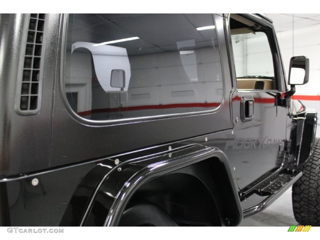 2000 Wrangler Sahara 4x4 - Black / Camel/Dark Green photo #3