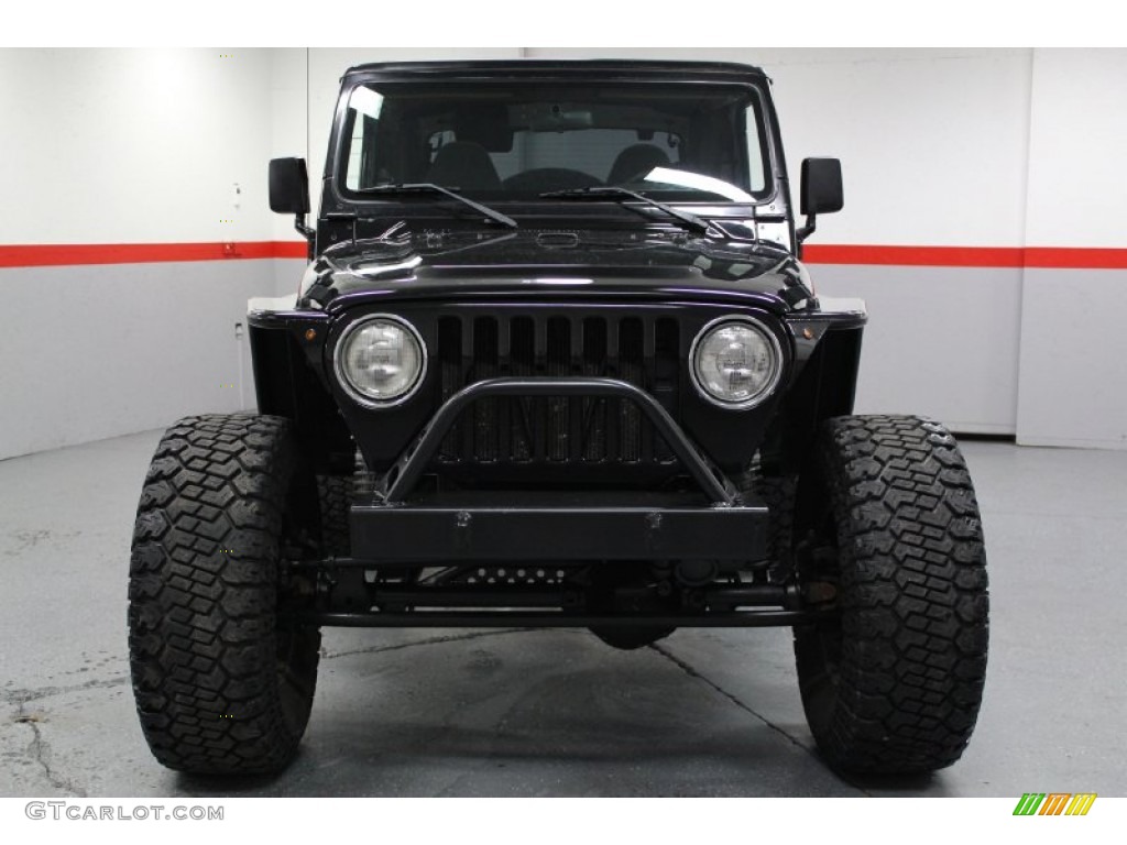 2000 Wrangler Sahara 4x4 - Black / Camel/Dark Green photo #4