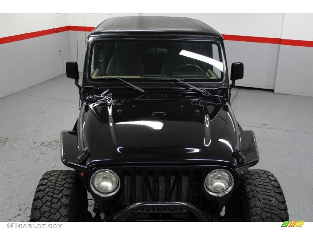 2000 Wrangler Sahara 4x4 - Black / Camel/Dark Green photo #5