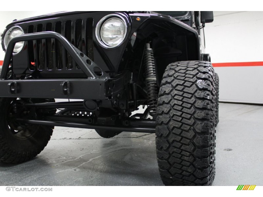2000 Wrangler Sahara 4x4 - Black / Camel/Dark Green photo #10