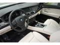 2012 BMW 5 Series Ivory White/Black Interior Prime Interior Photo
