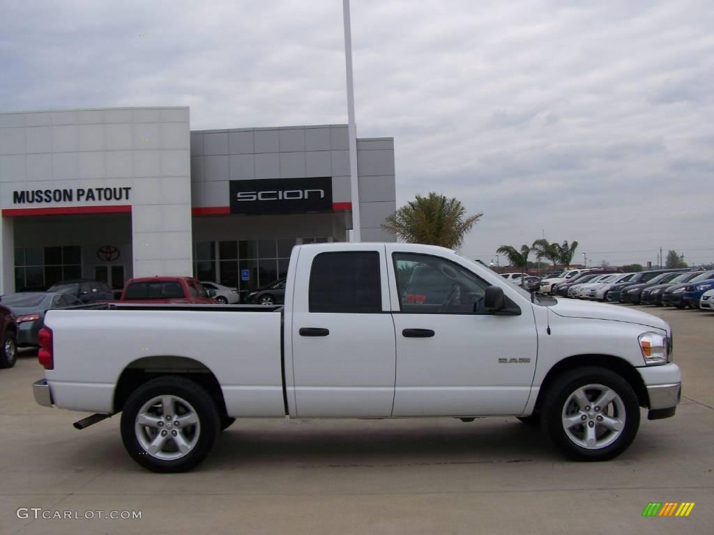 2008 Ram 1500 Big Horn Edition Quad Cab - Bright White / Medium Slate Gray photo #2