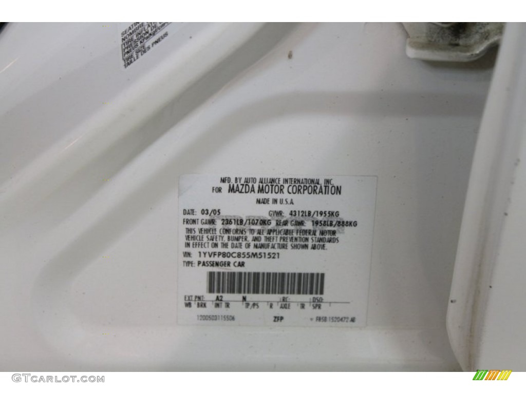 2005 Mazda MAZDA6 i Sport Sedan Parts Photos