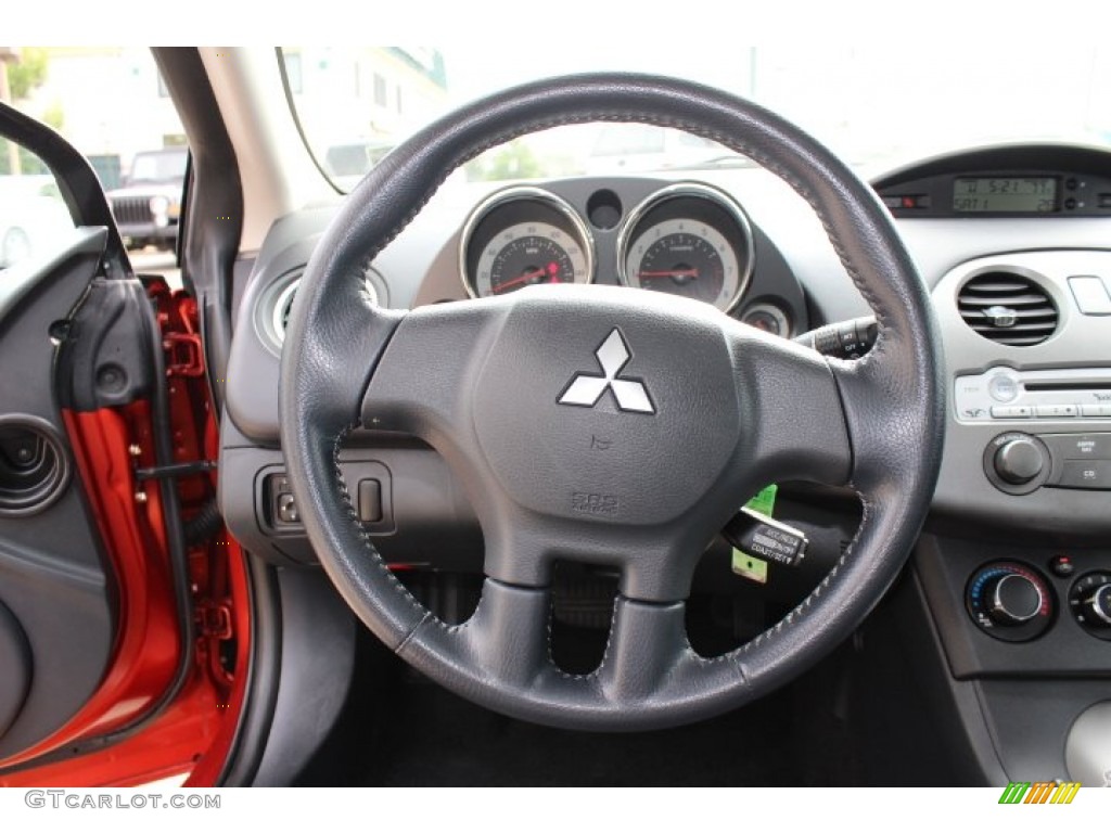 2008 Mitsubishi Eclipse SE Coupe Dark Charcoal Steering Wheel Photo #66777173