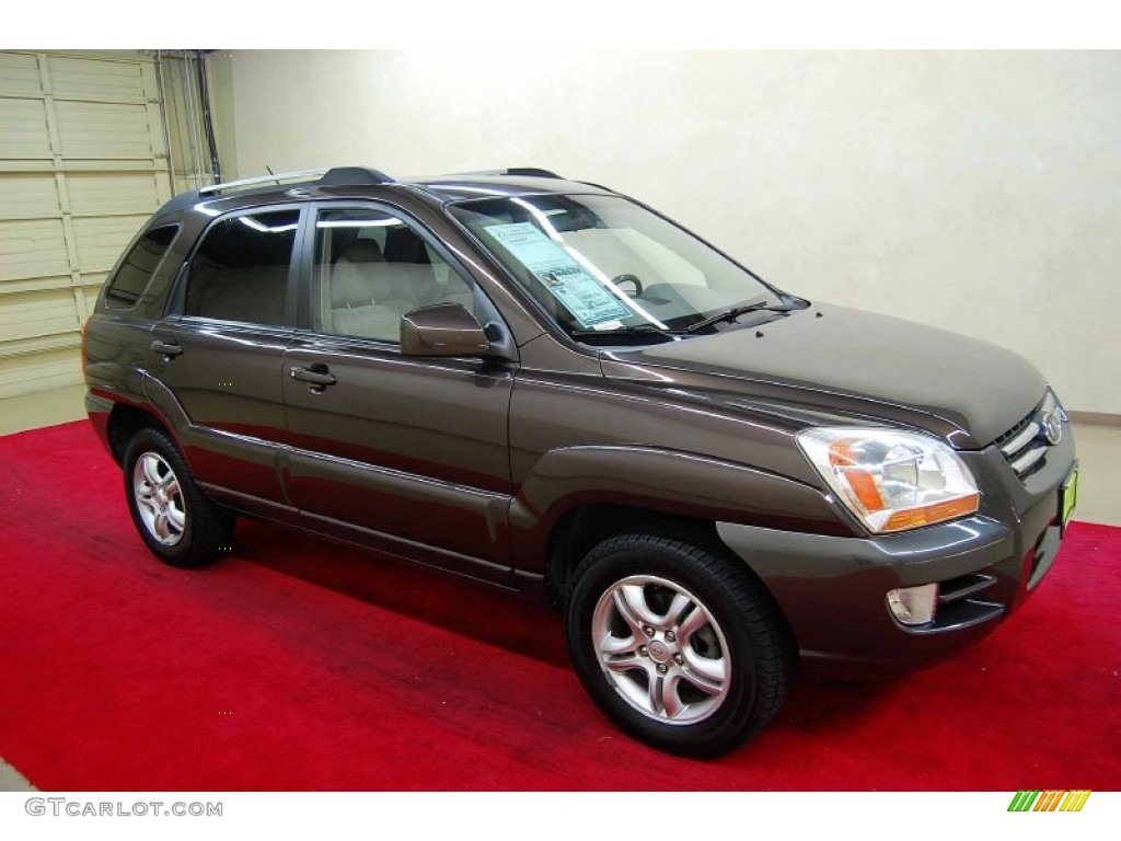 2006 Sportage EX V6 - Smoky Brown / Beige photo #1