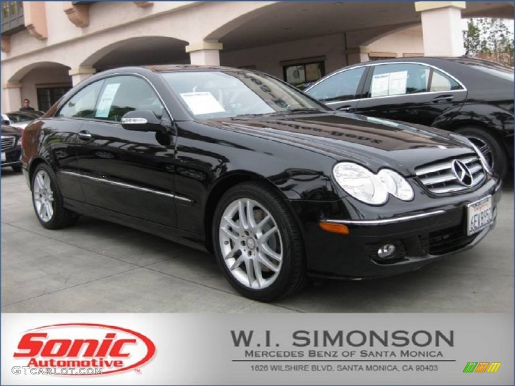 2009 CLK 350 Coupe - Black / Black photo #1