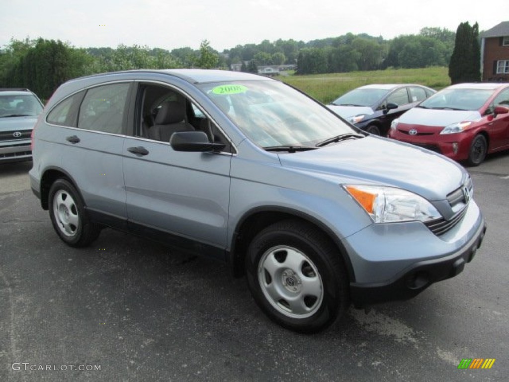 2008 CR-V LX 4WD - Glacier Blue Metallic / Gray photo #5