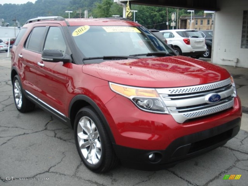 2012 Explorer XLT 4WD - Red Candy Metallic / Charcoal Black photo #2
