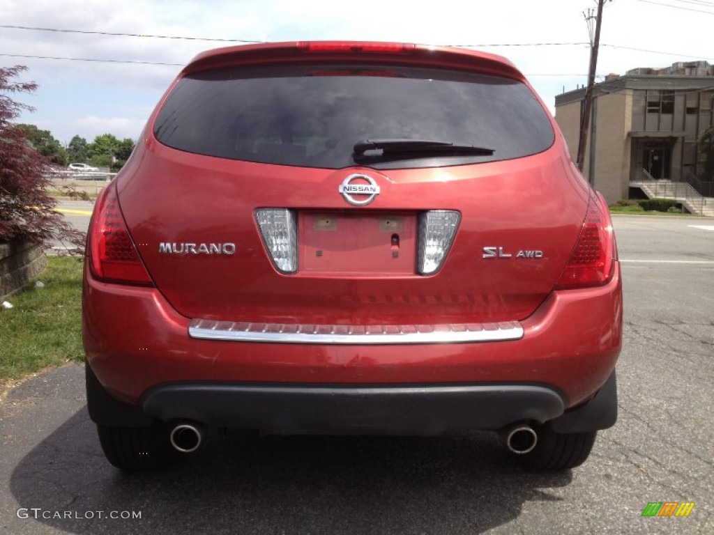 2007 Murano SL AWD - Sunset Red Pearl Metallic / Charcoal photo #5