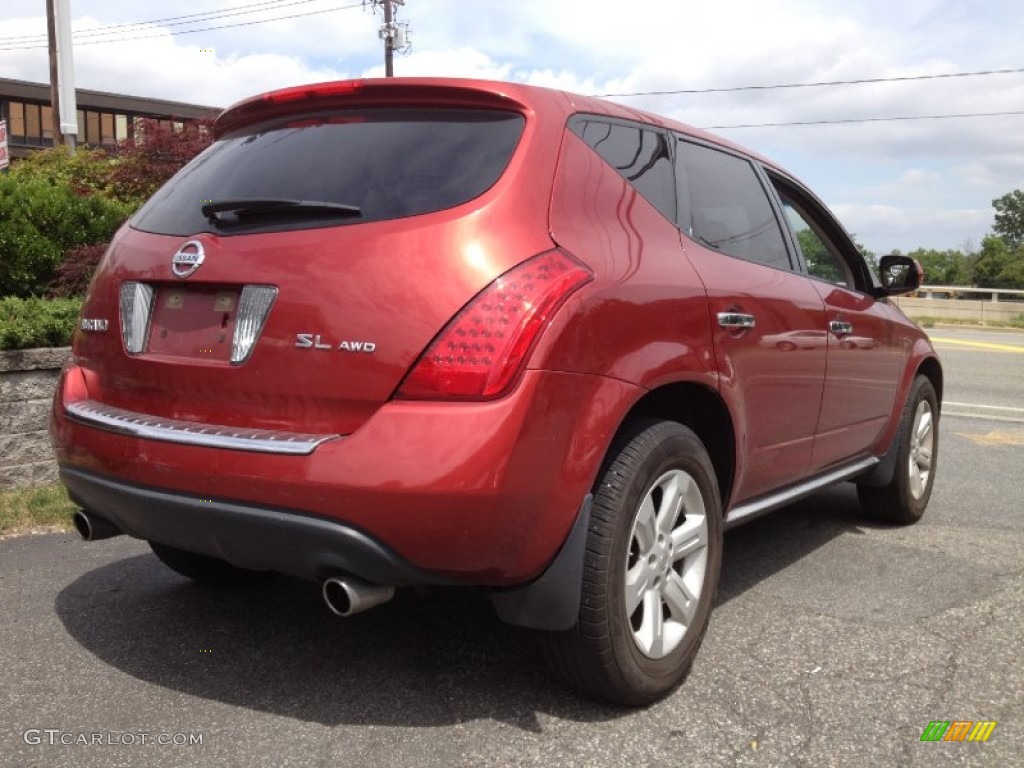 2007 Murano SL AWD - Sunset Red Pearl Metallic / Charcoal photo #6