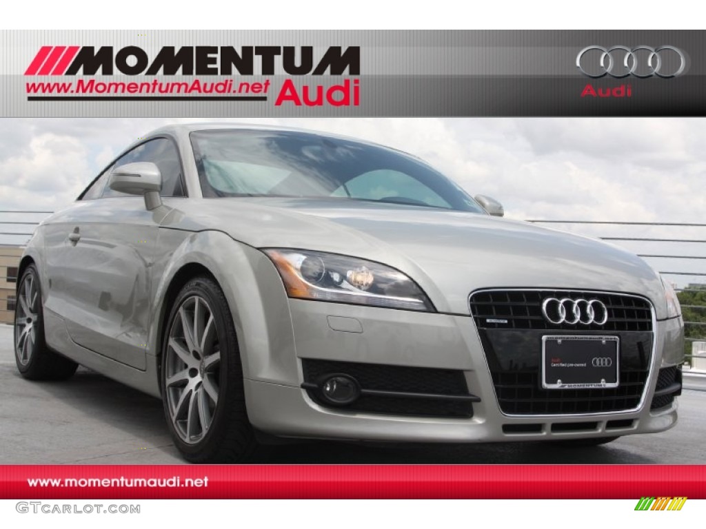 2008 TT 3.2 quattro Coupe - Sahara Silver Metallic / Saddle Brown photo #1