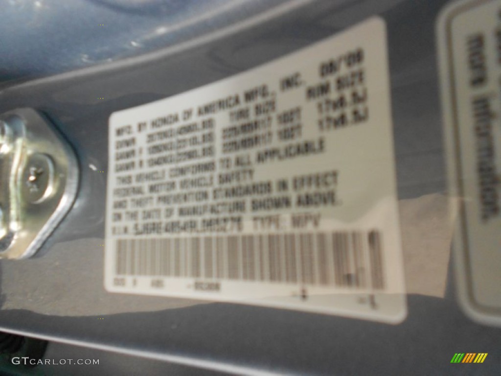 2009 CR-V EX 4WD - Glacier Blue Metallic / Gray photo #16