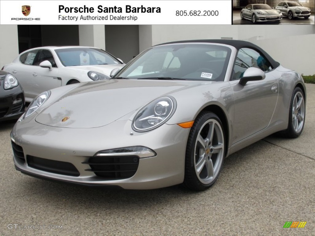 2012 New 911 Carrera Cabriolet - Platinum Silver Metallic / Black photo #1