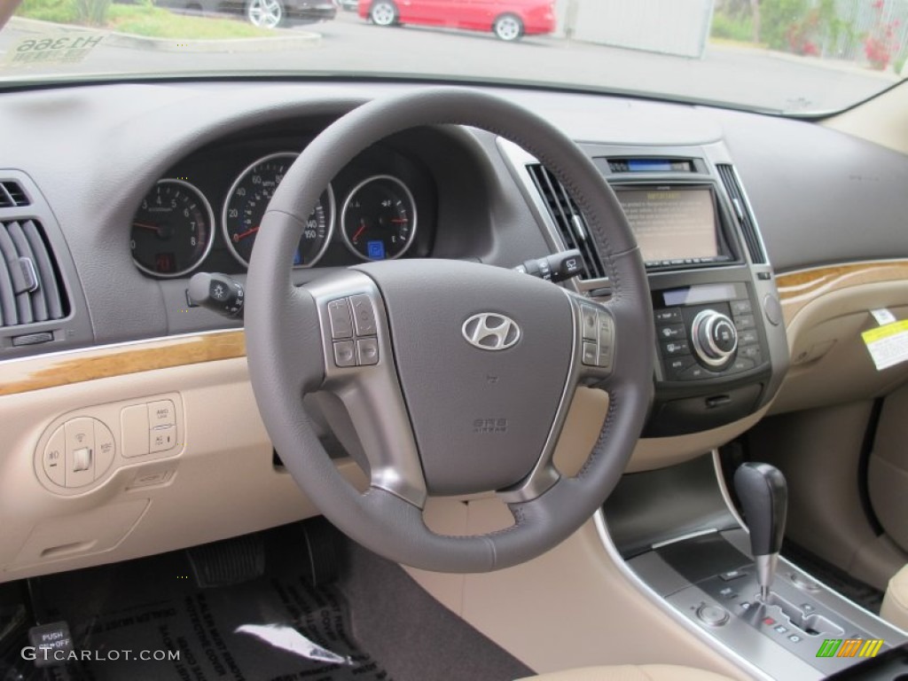2012 Hyundai Veracruz Limited AWD Beige Dashboard Photo #66788681