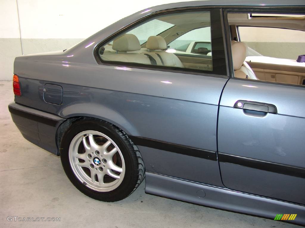 1999 3 Series 328i Coupe - Steel Blue Metallic / Sand photo #6