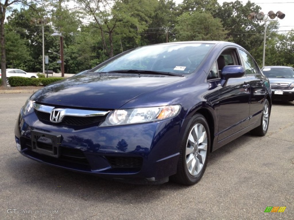 2010 Civic EX-L Sedan - Royal Blue Pearl / Gray photo #5
