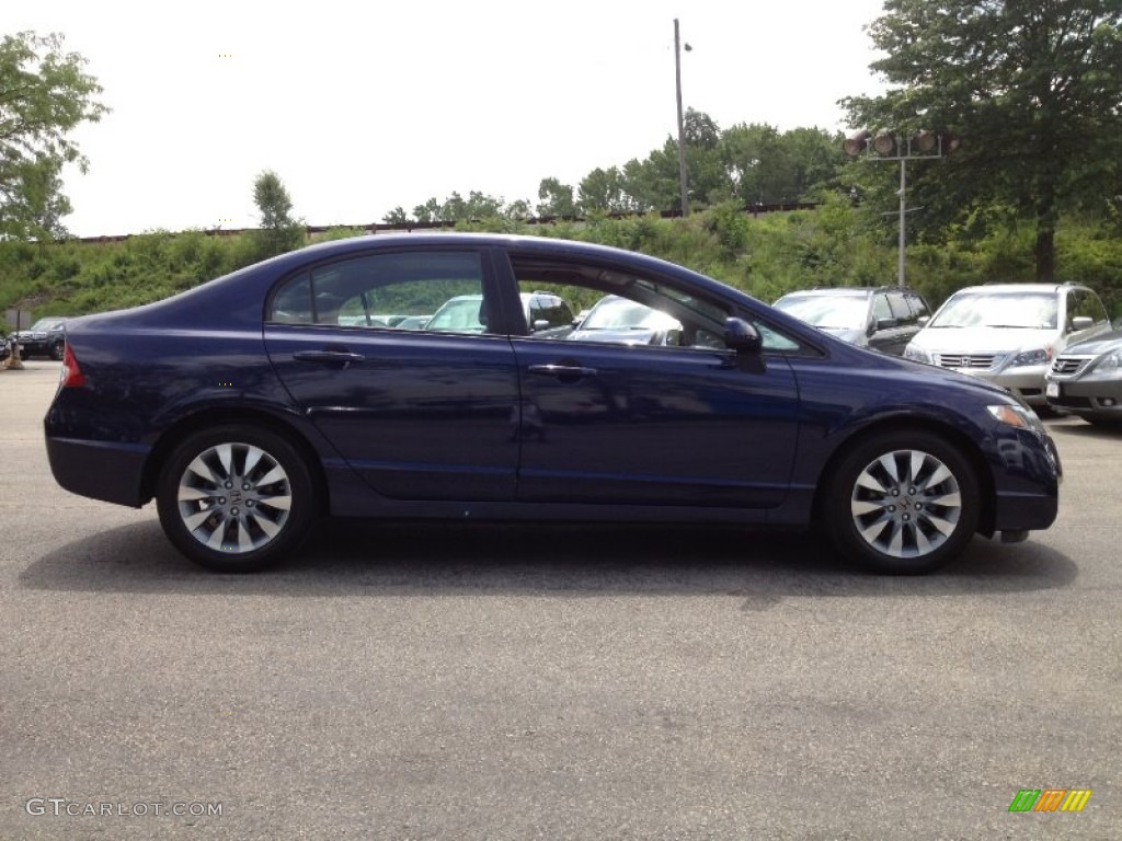 2010 Civic EX-L Sedan - Royal Blue Pearl / Gray photo #8
