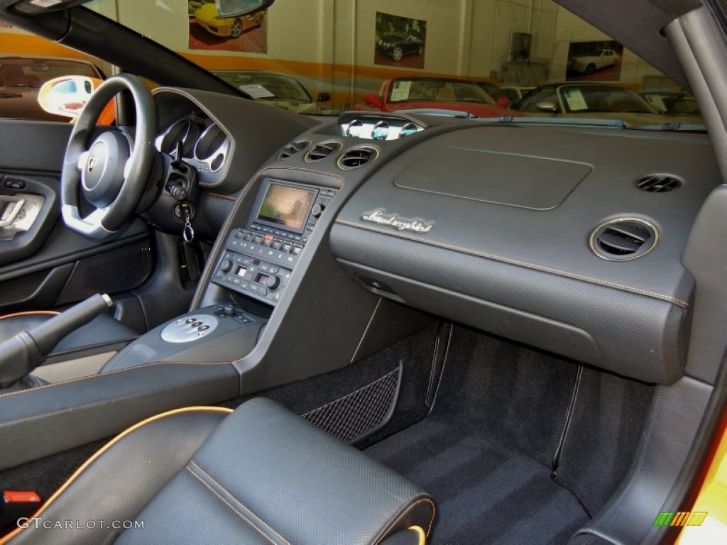 2008 Lamborghini Gallardo Spyder E-Gear Nero Perseus Dashboard Photo #66791544