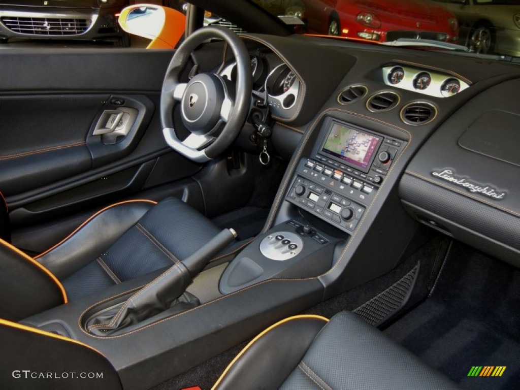 2008 Lamborghini Gallardo Spyder E-Gear Nero Perseus Dashboard Photo #66791592