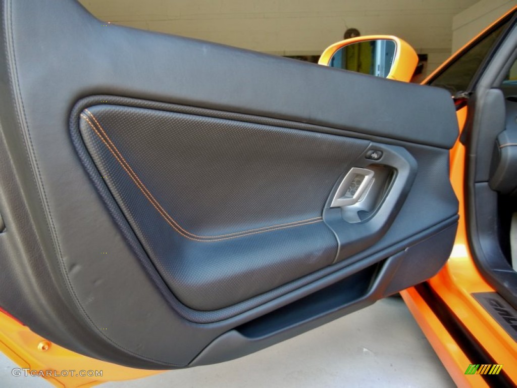 2008 Lamborghini Gallardo Spyder E-Gear Nero Perseus Door Panel Photo #66791682