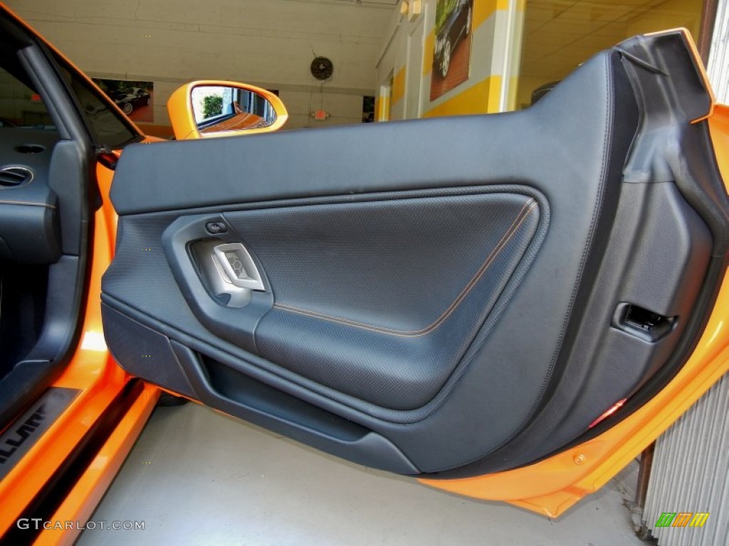 2008 Lamborghini Gallardo Spyder E-Gear Nero Perseus Door Panel Photo #66791688