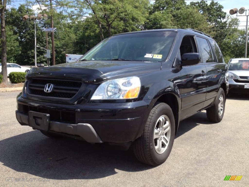 2003 Pilot EX-L 4WD - Nighthawk Black Pearl / Gray photo #5