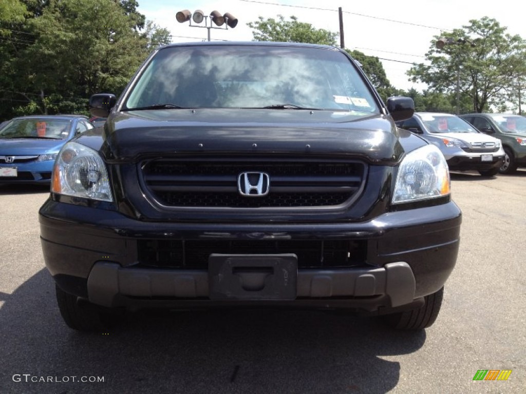 2003 Pilot EX-L 4WD - Nighthawk Black Pearl / Gray photo #6
