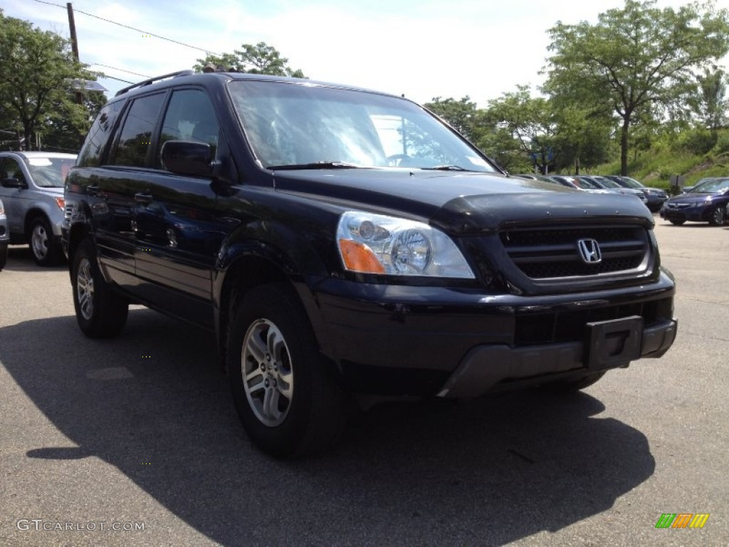 2003 Pilot EX-L 4WD - Nighthawk Black Pearl / Gray photo #7