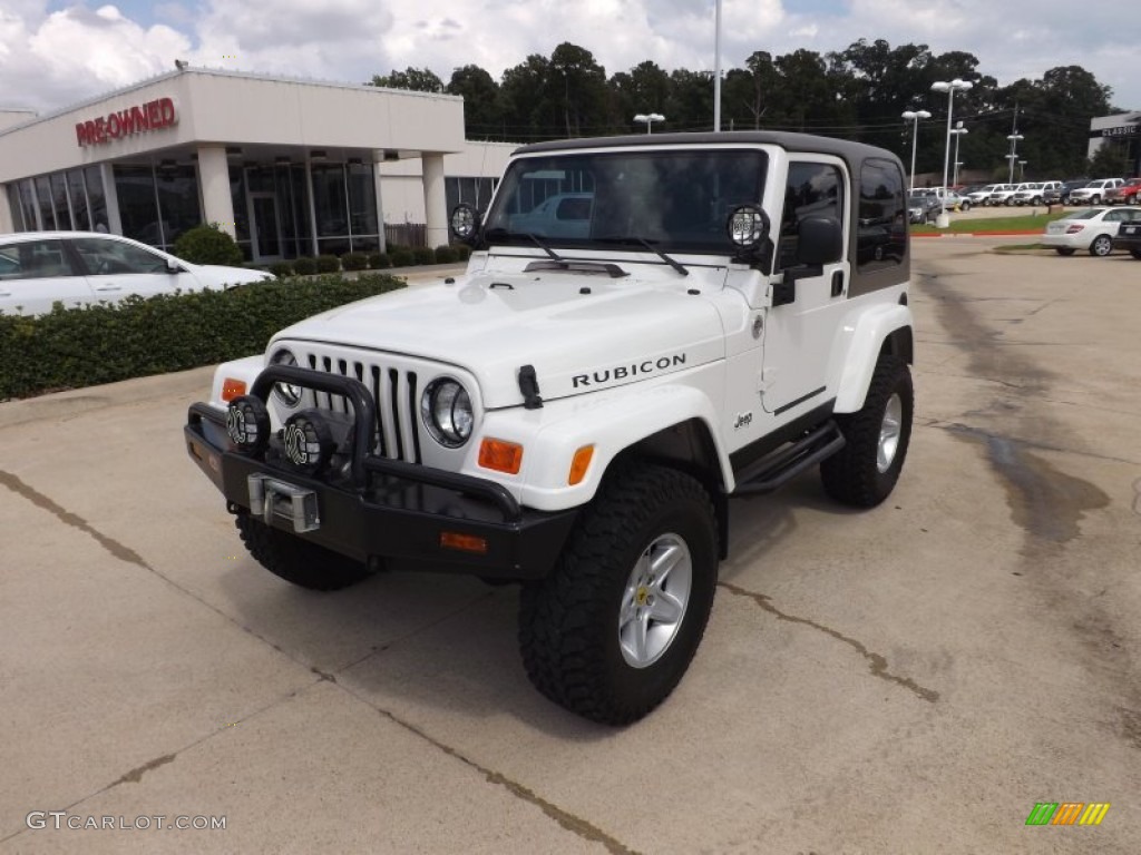 2004 Wrangler Rubicon 4x4 - Stone White / Dark Slate Gray photo #1