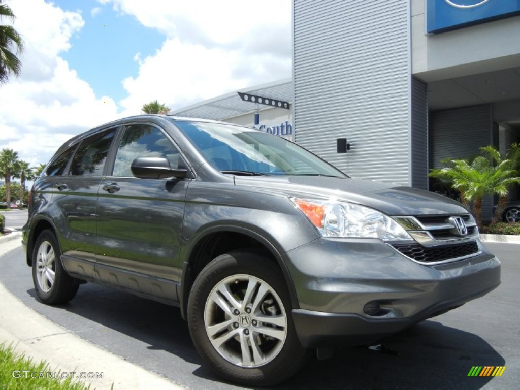 2011 CR-V EX 4WD - Polished Metal Metallic / Black photo #4
